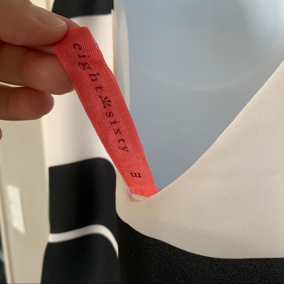 Like New Eight Sixty Black and White Stripe Strappy Cami - Picture 8 of 13